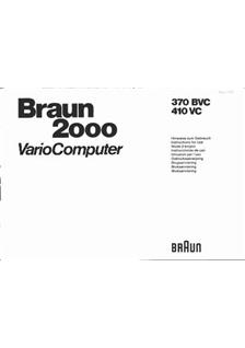 Braun (Flash) 370 BVC manual. Camera Instructions.